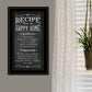 Recipe For A Happy Home 1 White Framed Print Wall Art