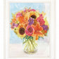 Vases With Flowers 1 White Framed Print Wall Art