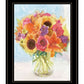 Vases With Flowers 1 Black Framed Print Wall Art