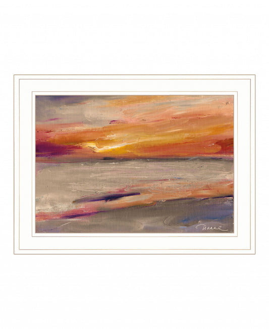 Western Sky 1 White Framed Print Wall Art