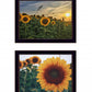 Set Of Two Midwest Living 4 Black Framed Print Wall Art