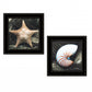 Set Of Two Ocean Net 2 Black Framed Print Wall Art