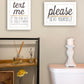 Set Of Two Text Me If You Run Out of Toilet Paper While Seated 1 White Framed Print Wall Art