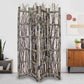 Earthy Birch and Twig Four Panel Room Divider Screen