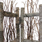 Earthy Birch and Twig Four Panel Room Divider Screen