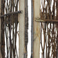 Earthy Birch and Twig Four Panel Room Divider Screen