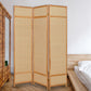 Natural Brown Bamboo Three Panel Room Divider Screen