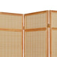 Natural Brown Bamboo Three Panel Room Divider Screen