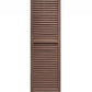 Stylish Three Panel Washed Brown Shutter Divider Screen