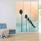 Tropical Palm Trees Room Three Panel Divider Screen