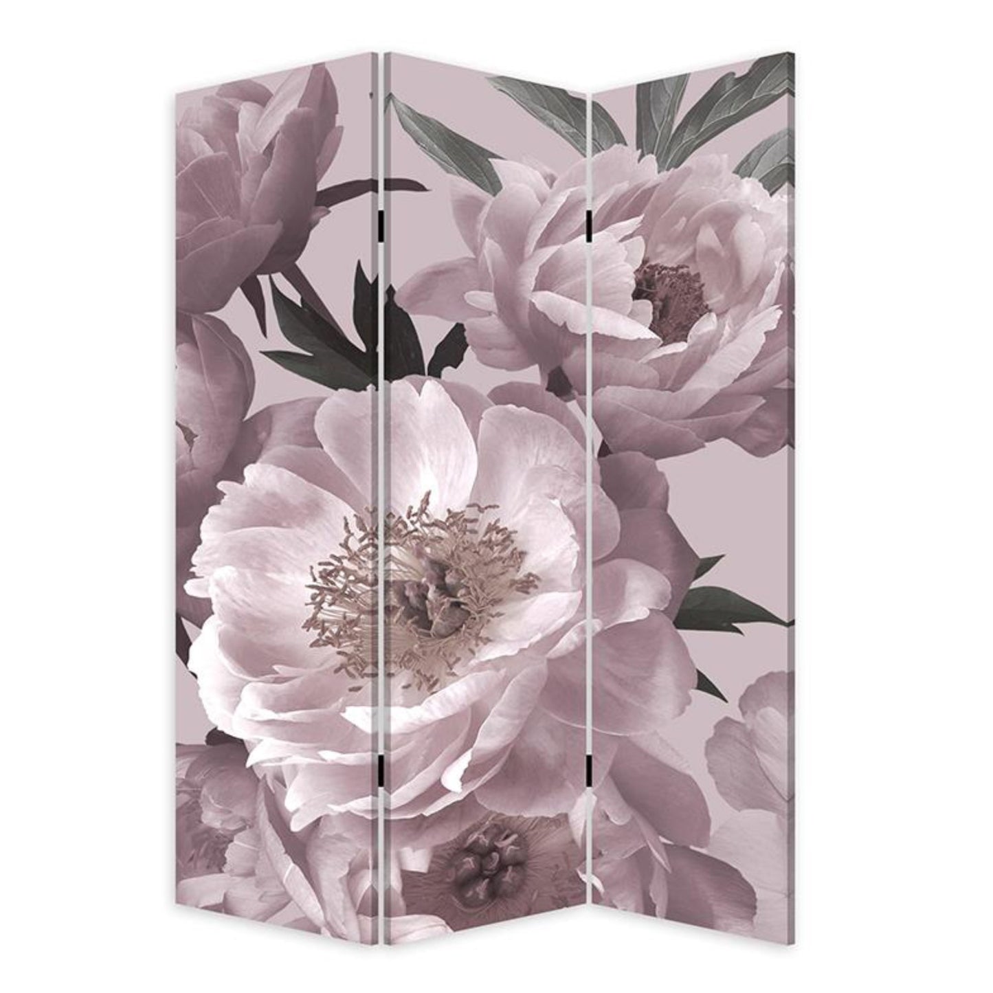 Romantic Floral Three Panel Room Divider Screen