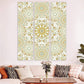 Blue Boho Mandala Three Panel Room Divider Screen