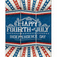 Happy 4th of July Three Panel Room Divider Screen