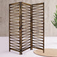 Rustic Geo Design Wood Three Panel Room Divider Screen