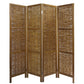 Brown Willow Four Panel Room Divider Screen