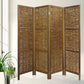 Brown Willow Four Panel Room Divider Screen