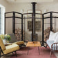 Light and Dark Rattan Three Panel Room Divider Screen