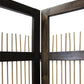 Light and Dark Rattan Three Panel Room Divider Screen