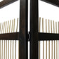 Light and Dark Rattan Three Panel Room Divider Screen