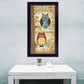 Two Wise Owls Black Framed Print Wall Art