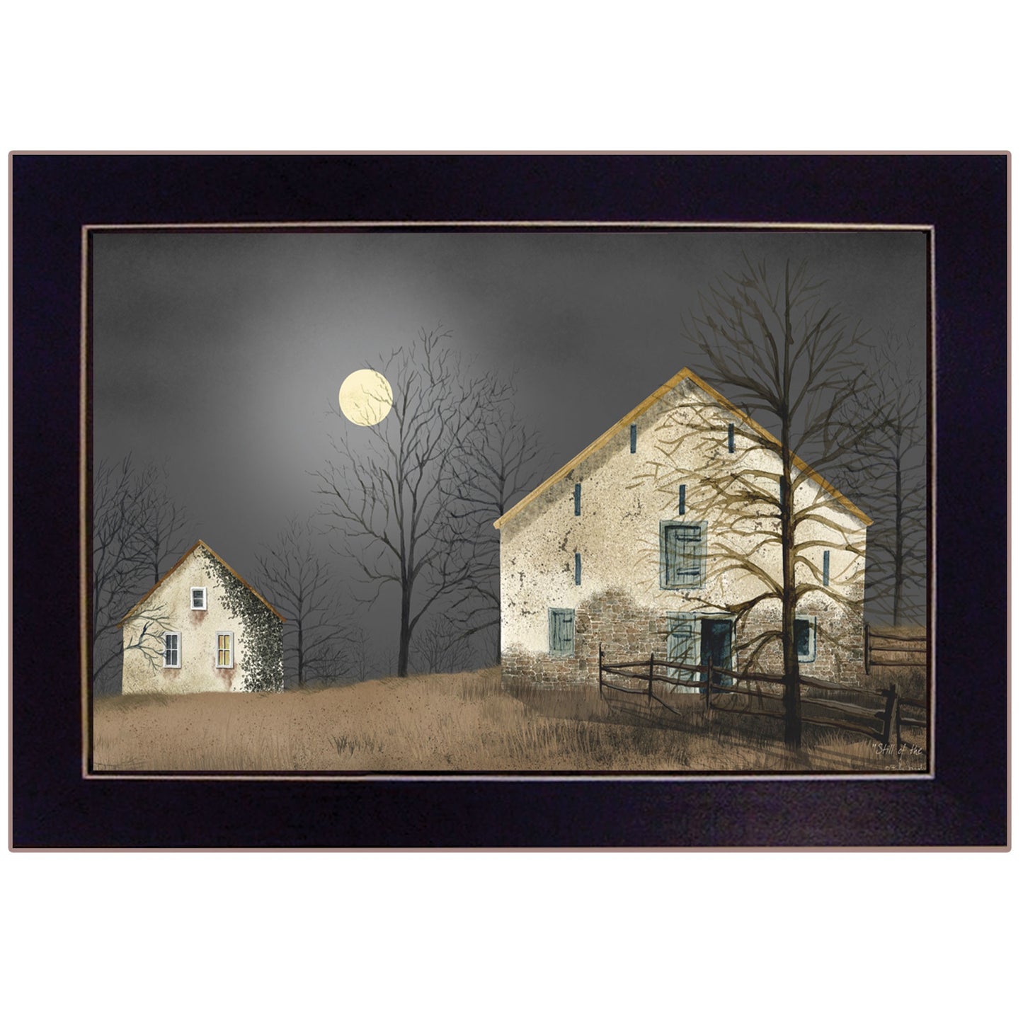 Still of the Night 1 Black Framed Print Wall Art