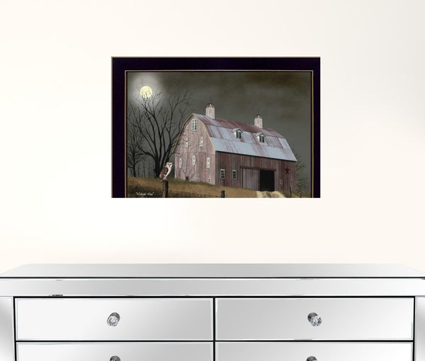 Midnight Moon 1 Black Framed Print Wall Art