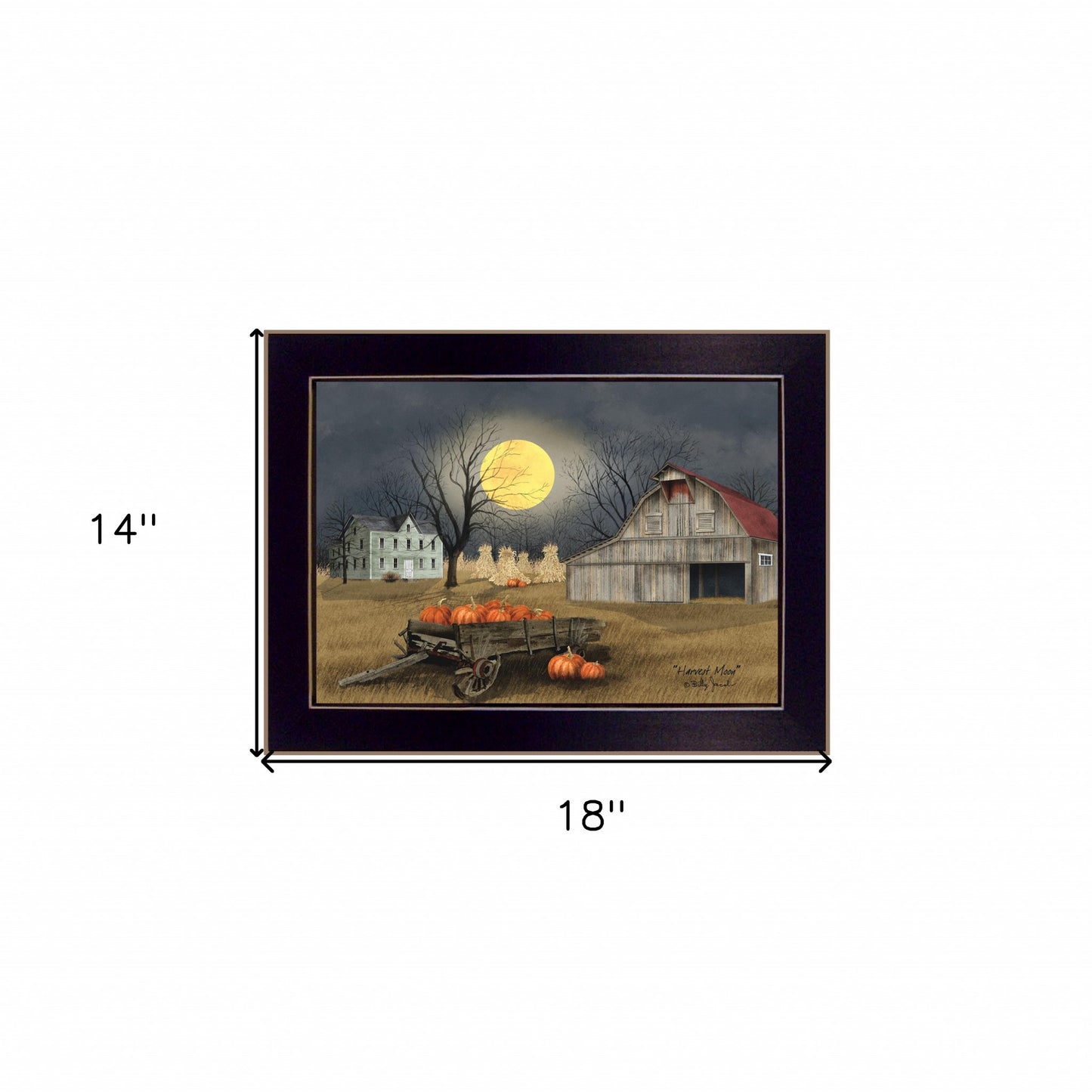 Harvest Moon 2 Black Framed Print Kitchen Wall Art