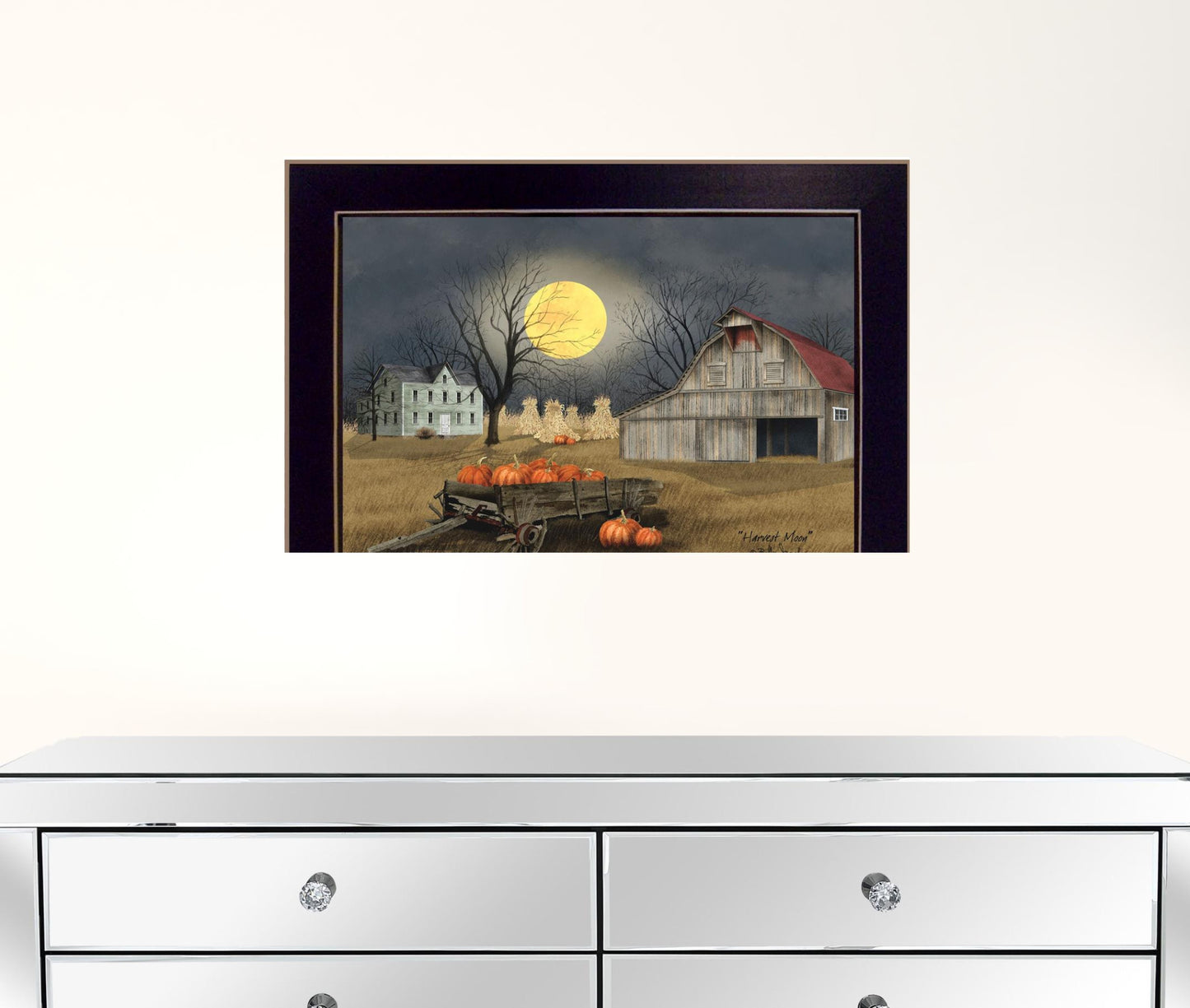 Harvest Moon 2 Black Framed Print Kitchen Wall Art