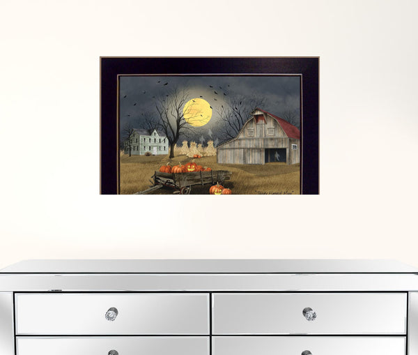 Spooky Harvest Moon 1 Black Framed Print Kitchen Wall Art