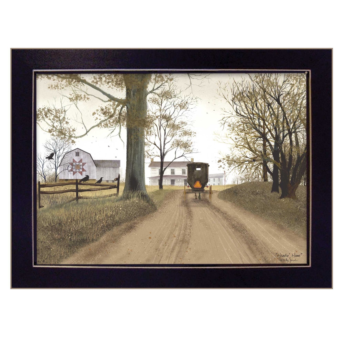 Headin Home 5 Black Framed Print Wall Art