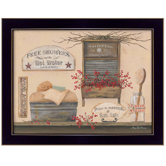 Free Showers 1 Black Framed Print Wall Art