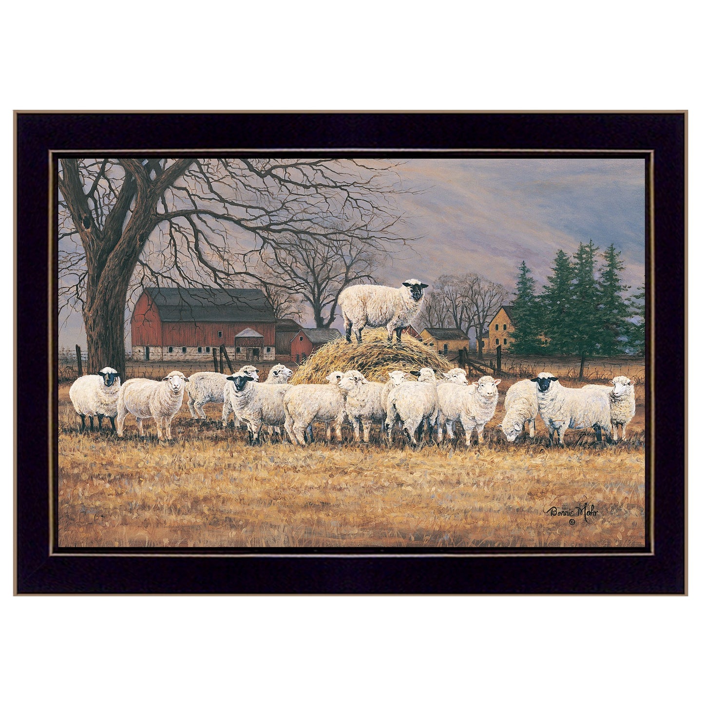 Wool Gathering 1 Black Framed Print Wall Art