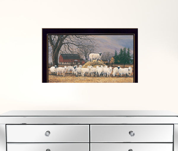 Wool Gathering 1 Black Framed Print Wall Art