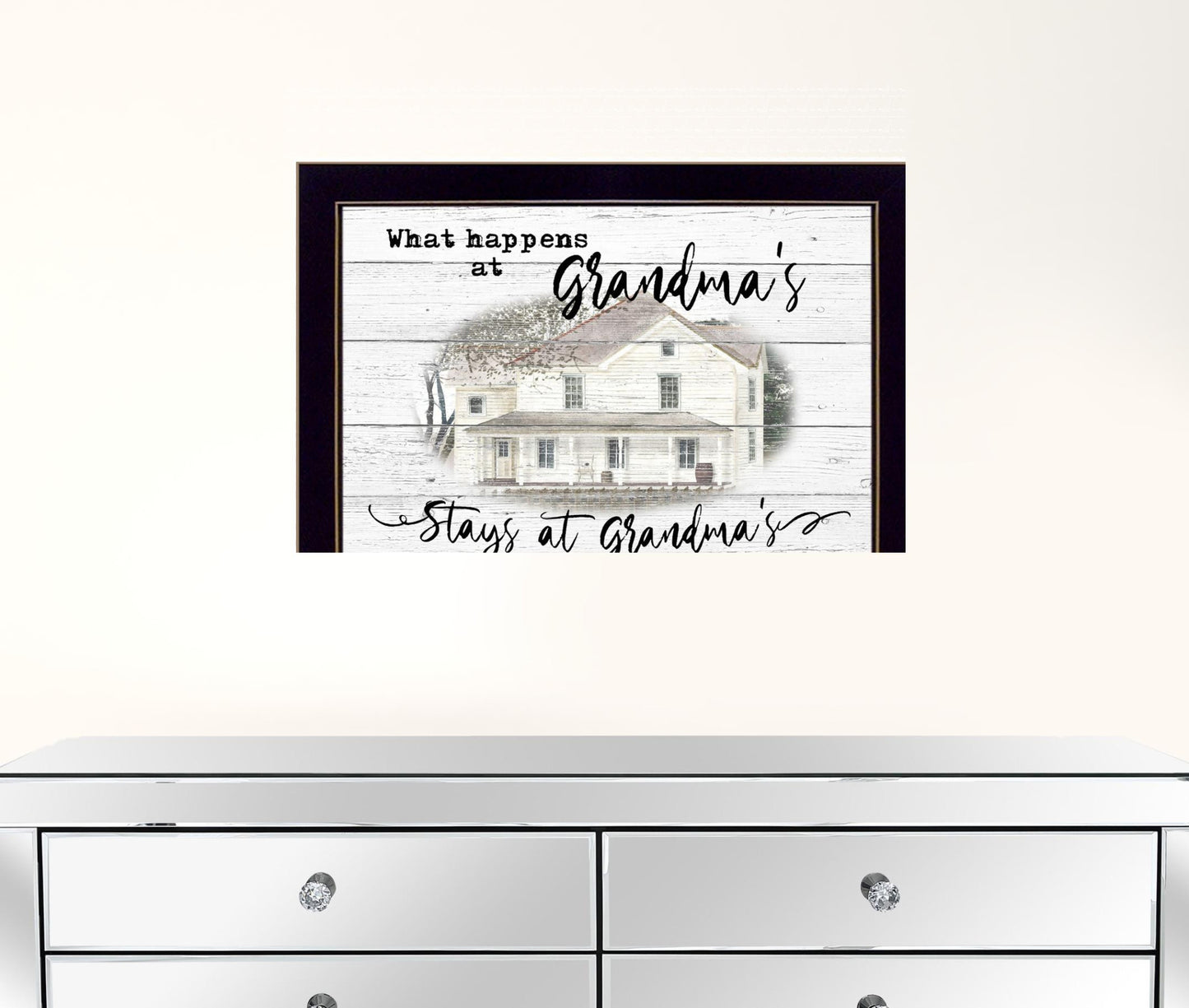 Stays at Grandmas 1 Black Framed Print Wall Art