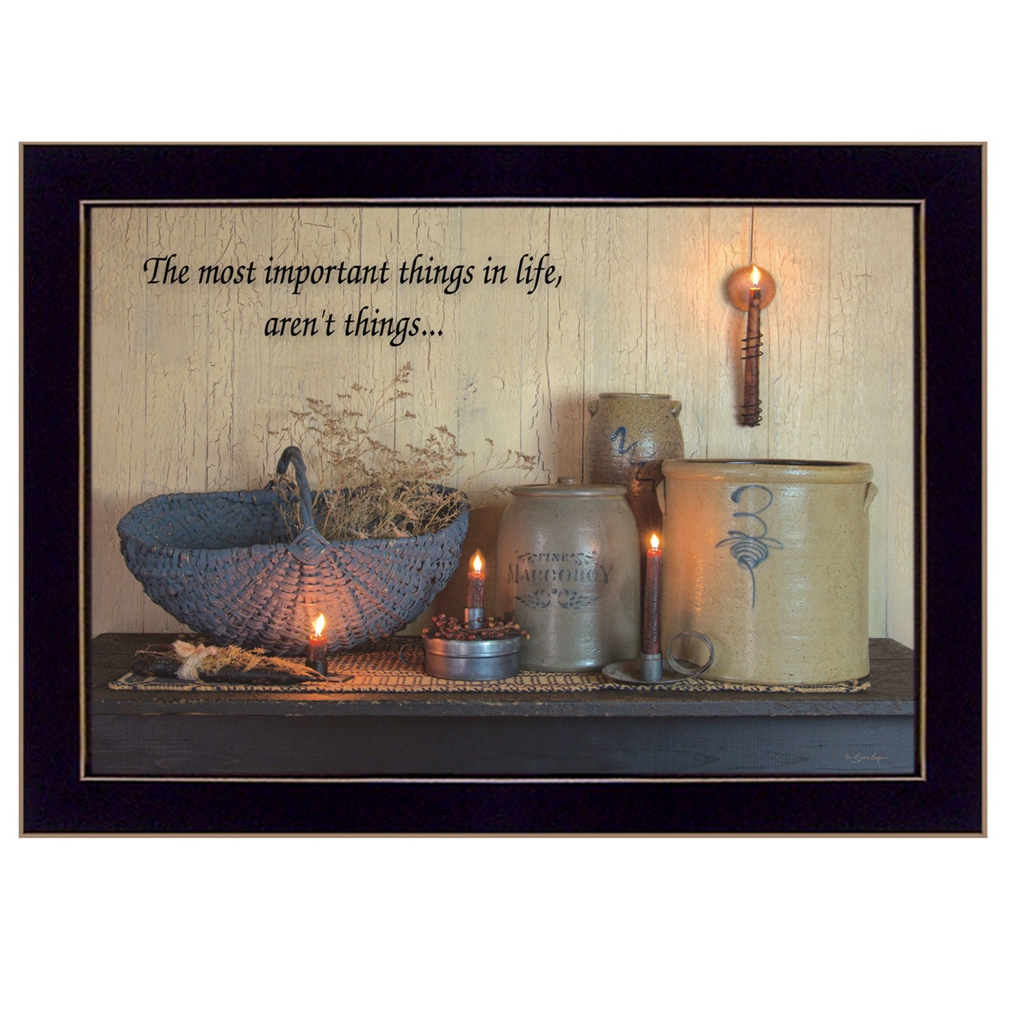 The Most Important Things 1 Black Framed Print Wall Art