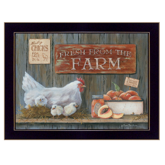 Fresh from the Farm 1 Black Framed Print Wall Art