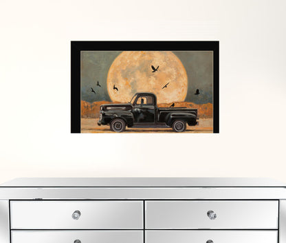 Harvest Moon 1 Black Framed Print Kitchen Wall Art