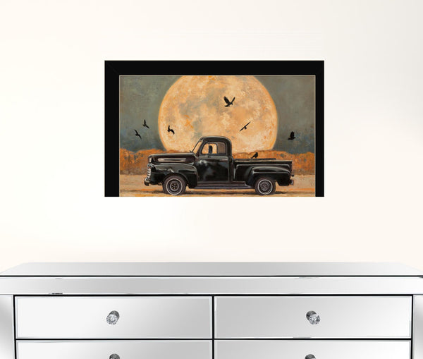 Harvest Moon 1 Black Framed Print Kitchen Wall Art