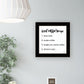 Iced Coffee Recipe Black Framed Print Wall Art