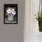 Lilac Mason Jar Floral 1 Black Framed Print Wall Art