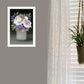 Lilac Mason Jar Floral 2 White Framed Print Wall Art