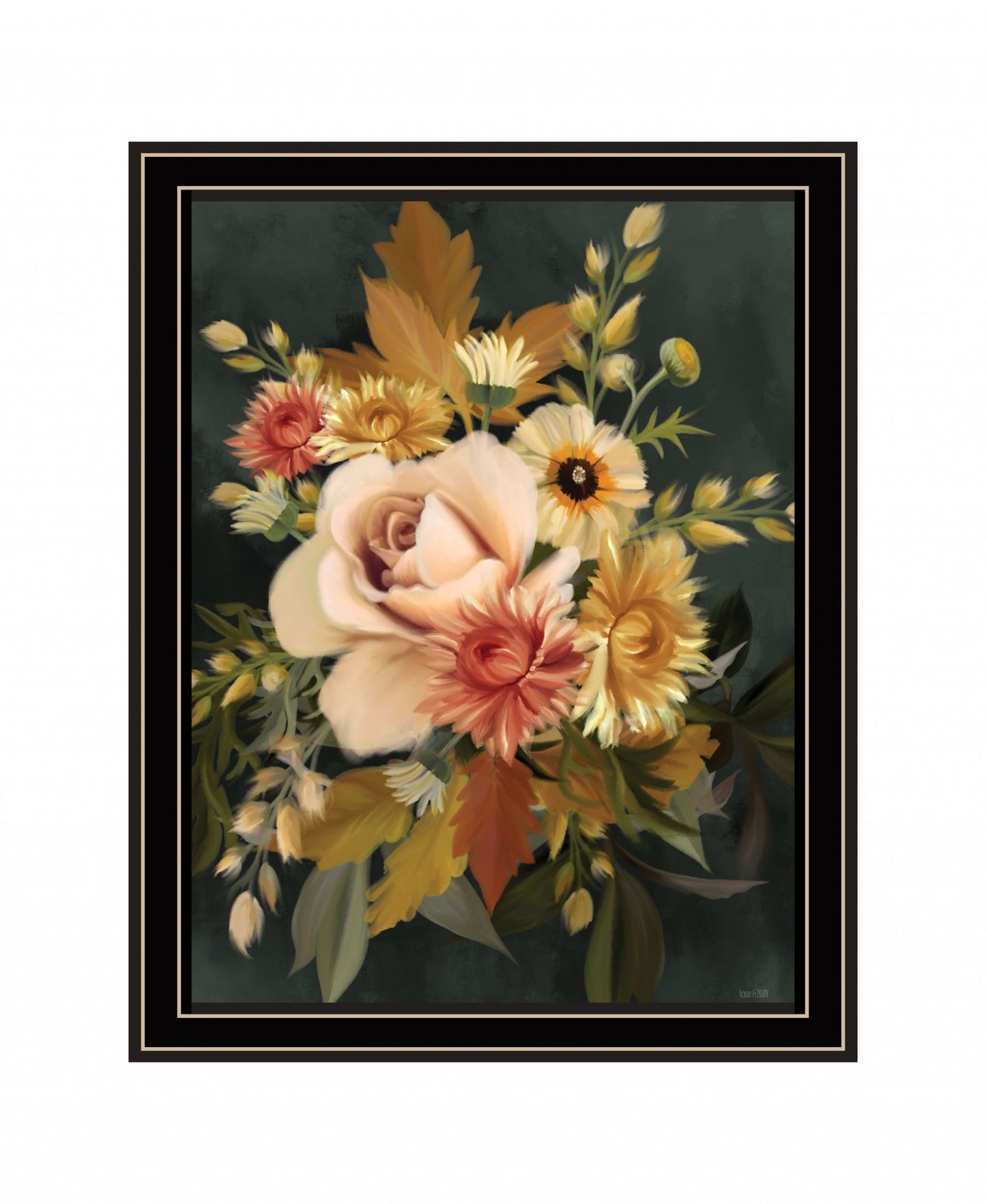 Romantic Autumn I 1 Black Framed Print Wall Art