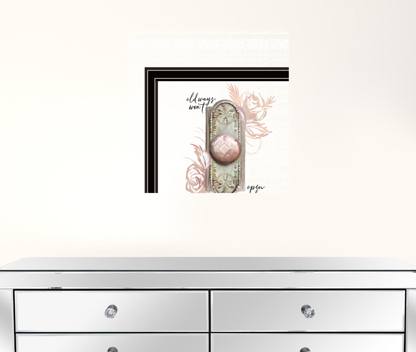 Old Ways In Blush 1 Black Framed Print Wall Art