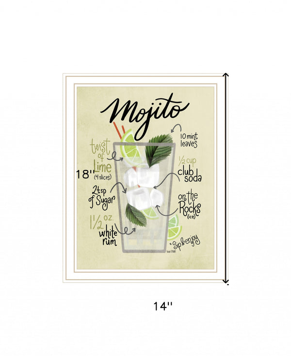 Mojito White Framed Print Wall Art