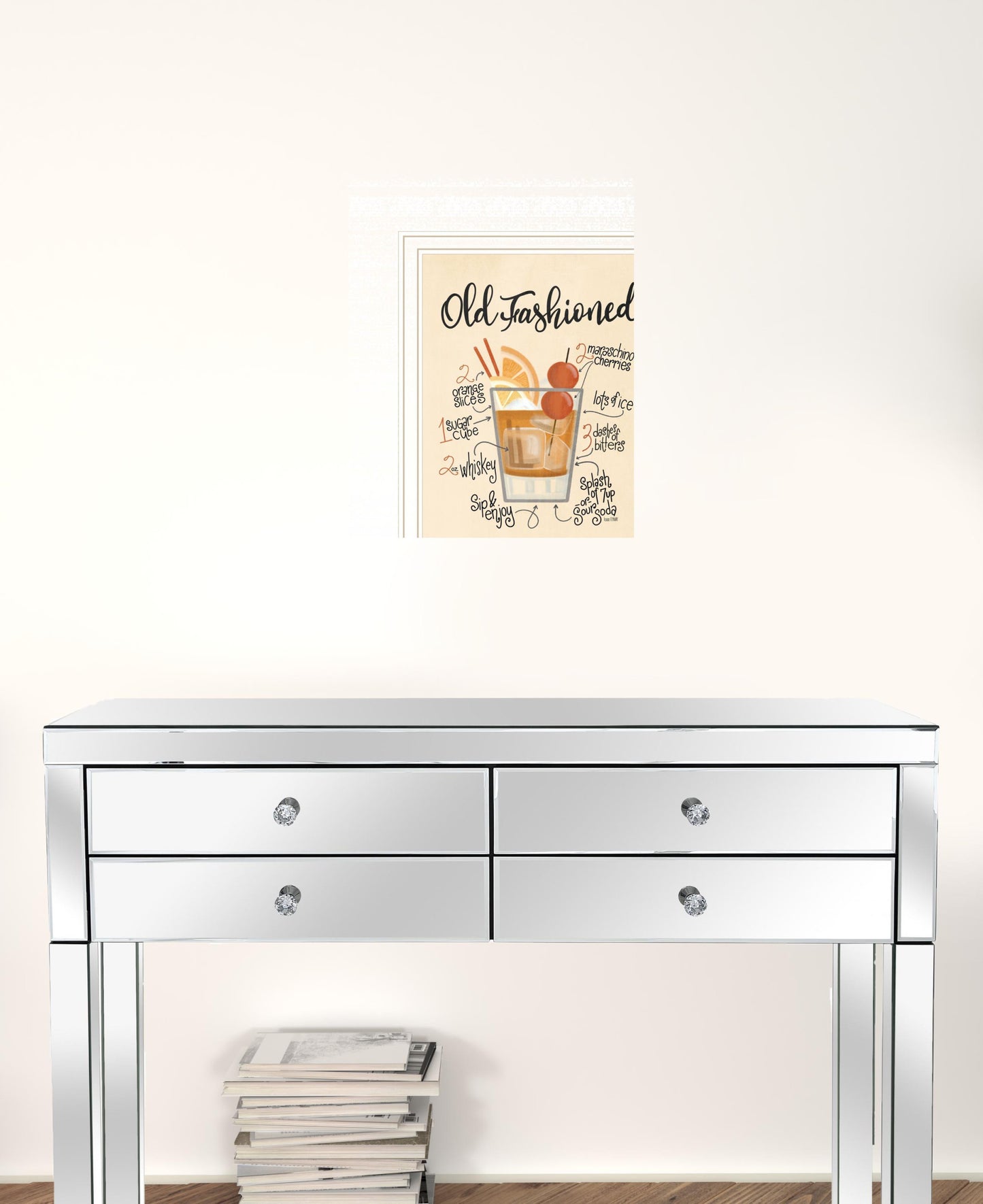 Old Fashioned White Framed Print Wall Art