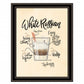 White Russian Black Framed Print Wall Art