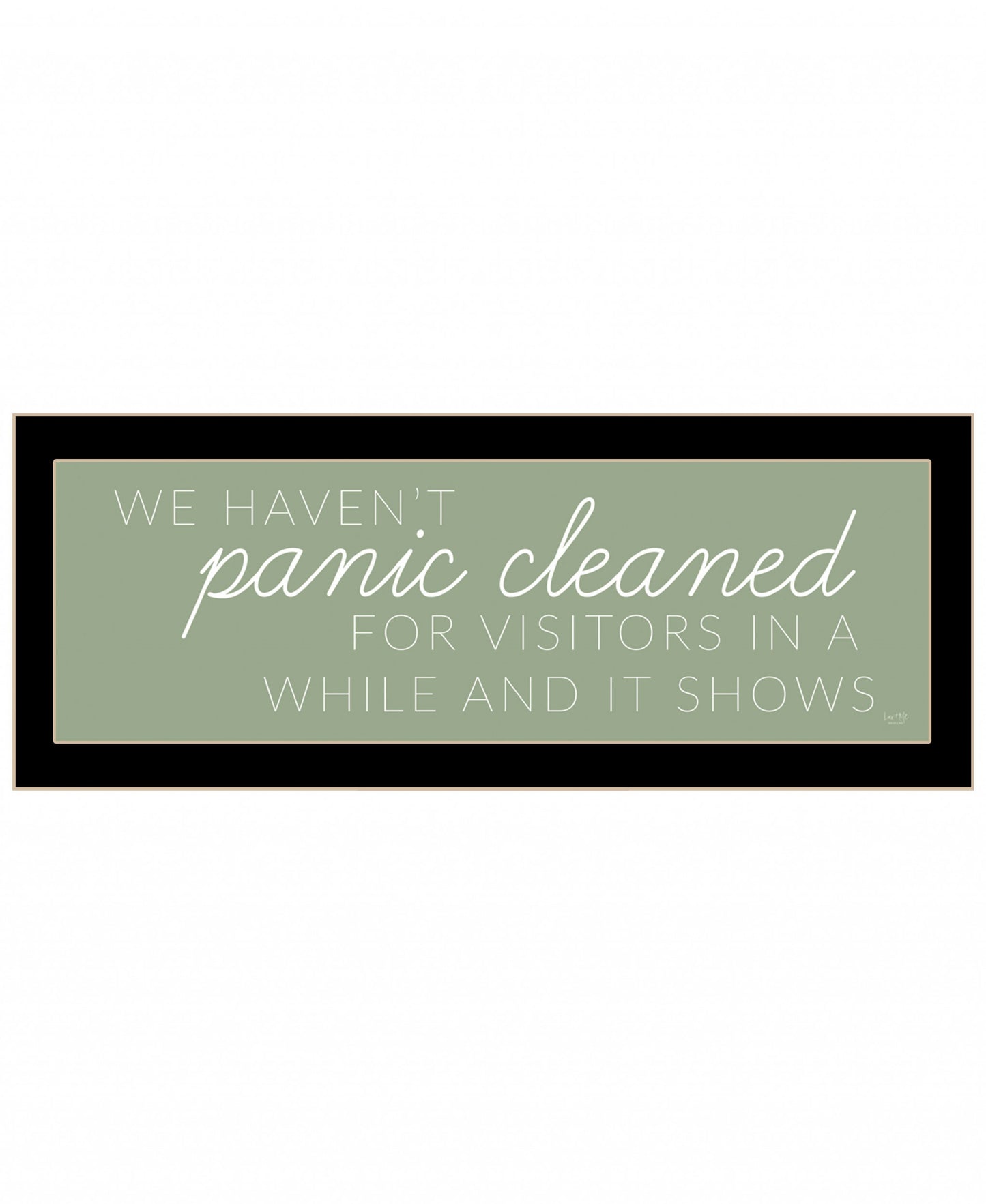 Panic Cleaned 3 Black Framed Print Wall Art