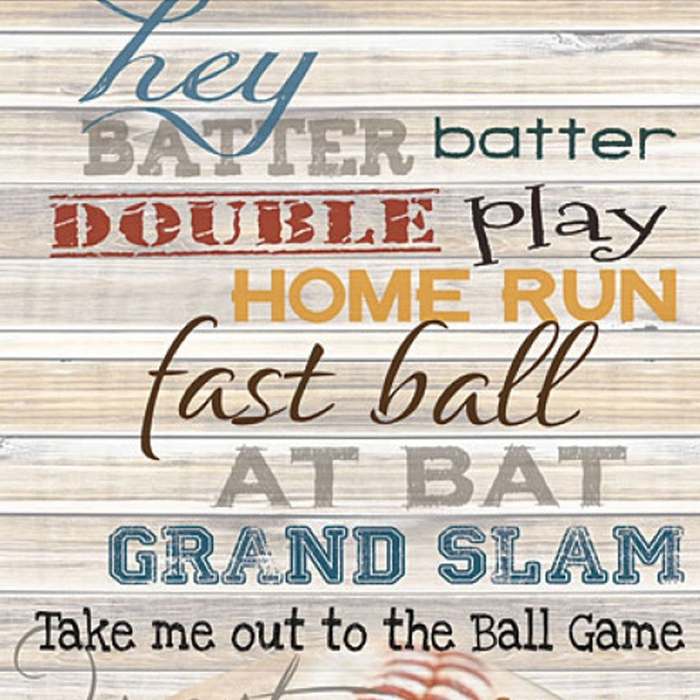 Hey Batter Batter 3 Black Framed Print Wall Art