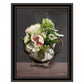 Vintage Floral Tea Pot 2 Black Framed Print Wall Art