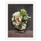 Vintage Floral Tea Pot 2 Black Framed Print Wall Art